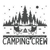 Waterproof Die Cut Vinyl "Camping Crew" Decal