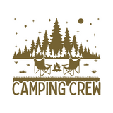 Waterproof Die Cut Vinyl "Camping Crew" Decal