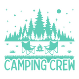 Waterproof Die Cut Vinyl "Camping Crew" Decal