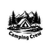 Camping Crew Decal With Nature Landscape - Die Cut Waterproof Vinyl Decal