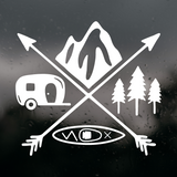 Die Cut Vinyl Camping Cross Decal