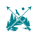 Waterproof Die Cut Vinyl Arrow Cross Outdoor Scene Decal For Campers, Trailers, Vehicles