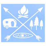 Die Cut Vinyl Camping Cross Decal For Campers. Vehicles & Windows