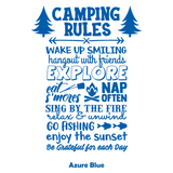 Camping Rules - Die Cut Vinyl Camper Decal
