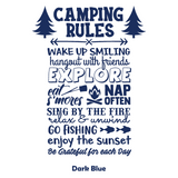 Camping Rules - Die Cut Vinyl Camper Decal