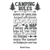 Camping Rules - Die Cut Vinyl Camper Decal