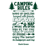 Camping Rules - Die Cut Vinyl Camper Decal