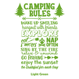 Camping Rules - Die Cut Vinyl Camper Decal