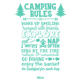 Camping Rules - Die Cut Vinyl Camper Decal