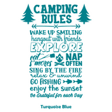 Camping Rules - Die Cut Vinyl Camper Decal