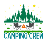 Waterproof Die Cut Vinyl "Camping Crew" Decal For Vehicles, Campers, Trailers