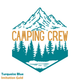 New 2026 Waterproof Die Cut Vinyl "Camping Crew" Decal
