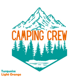 New 2026 Waterproof Die Cut Vinyl "Camping Crew" Decal