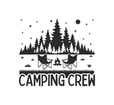 Waterproof Die Cut Vinyl "Camping Crew" Decal For Vehicles, Campers, Trailers
