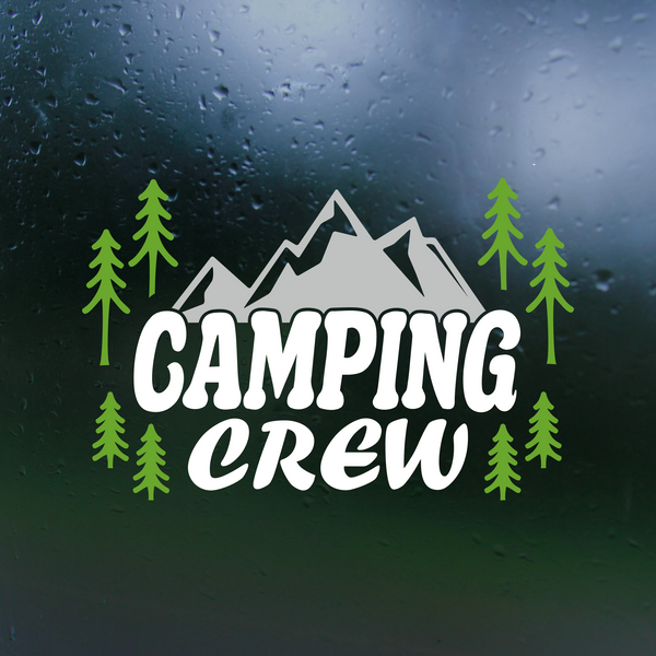 Dye Cut Vinyl "Camping Crew" Decal