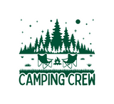 Waterproof Die Cut Vinyl "Camping Crew" Decal For Vehicles, Campers, Trailers
