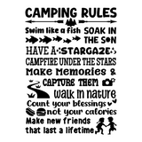 camping rules, decal, camper decal, trailer decal, decals, camping sticker decal, get decaled