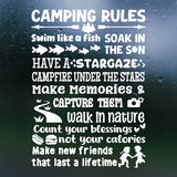 camping rules, decal, camper decal, trailer decal, decals, camping sticker decal, get decaled