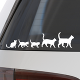 Die Cut Vinyl Cat Family Decal - Cat Decal, Truck Decal, Laptop Decal - Get Decaled
