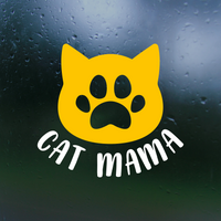 Cute Cat Mama Cat Silhouette Decal for Car, Window, Mirror, Laptop & More