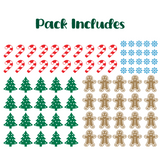 80 Piece Festive Holiday Cheer: Oracal 651 Christmas Glass Decal Pack