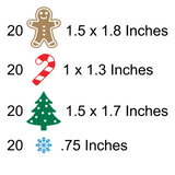 80 Piece Festive Holiday Cheer: Oracal 651 Christmas Glass Decal Pack