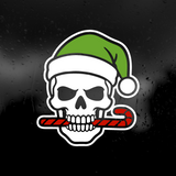 Die Cut Vinyl Decal - Holiday Skull