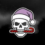 Die Cut Vinyl Decal - Holiday Skull
