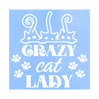 Die Cut Vinyl Crazy Cat Lady Decal - Vehicle / Window Decal