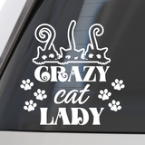 Die Cut Vinyl Crazy Cat Lady Decal - Vehicle / Window Decal