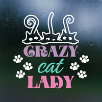 Dye Cut Vinyl Crazy Cat Lady Decal