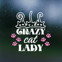 Dye Cut Vinyl Crazy Cat Lady Decal