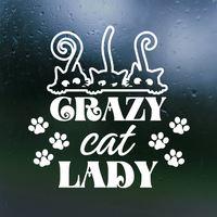 Dye Cut Vinyl Crazy Cat Lady Decal