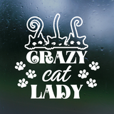 Dye Cut Vinyl Crazy Cat Lady Decal