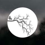 Die Cut Vinyl Crow In The Moon Decal