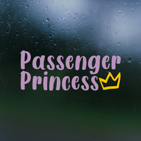 passenger princess decal, passenger princess sticker, funny decal, funny sticker, passenger princess Car decal, passenger decal, vinyl decal, funny car decals, funny truck decals,