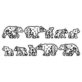 Customize Your Own Die Cut Vinyl Boho Bear Family Decal - Get Decaled