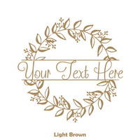 Customizable Die Cut Vinyl Boho Foliage Wreath Decal - Home Decor Decals