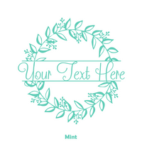 Customizable Die Cut Vinyl Boho Foliage Wreath Decal - Home Decor Decals