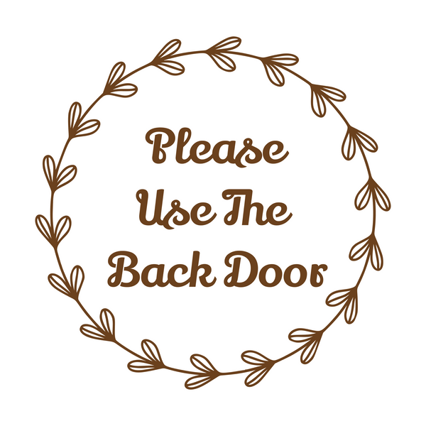 Die Cut Vinyl Custom Boho Wreath Decal - Waterproof Vinyl Customizable Text Decal