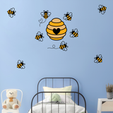 Die Cut Vinyl Wall Decal Pack - Bee Hive Nursery Set
