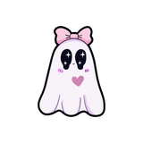 Cute Pink Kawaii Ghost Halloween Sticker
