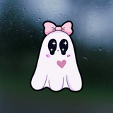 Cute Pink Kawaii Ghost Halloween Sticker