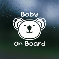 Koala Baby On Board Car Decal Sticker