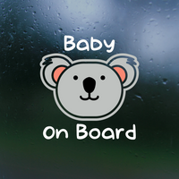 Koala Baby On Board Car Decal Sticker