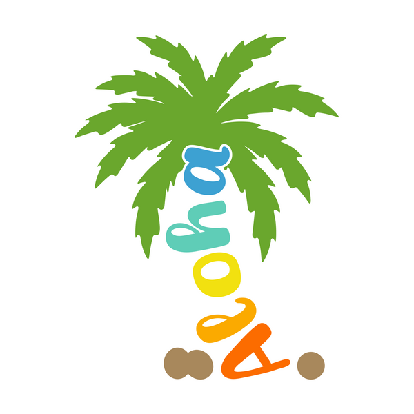 Aloha Palm Tree Summer Decal - Waterproof Die Cut Vinyl Decal