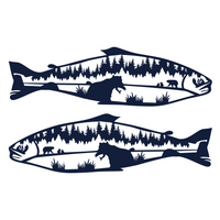 custom decal, custom fish decal, fish scene decal, camper decal, trailer decal, decal shop, stickers, bear decal, get decaled
