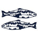 custom decal, custom fish decal, fish scene decal, camper decal, trailer decal, decal shop, stickers, bear decal, get decaled