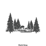 Die Cut Vinyl Outdoor Doe & Fawn Scene Decal - Vehicle / Window / Camper Decal - Get Decaled