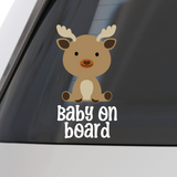 Die Cut Vinyl Baby Moose On Board Decal For Cars, Trucks, Windows